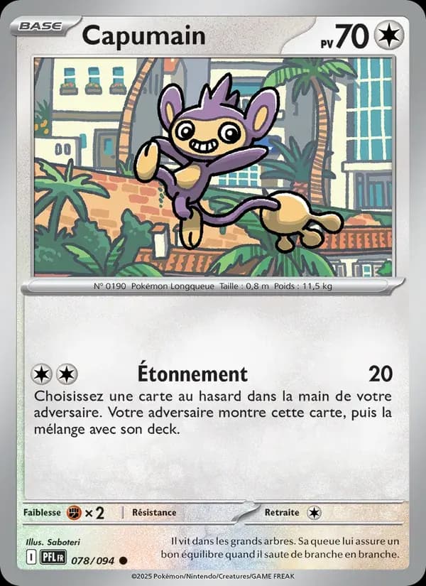Capumain — Flammes Fantasmagoriques 78 French Pokémon card