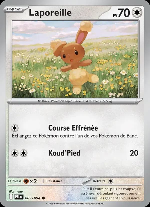 Laporeille — Flammes Fantasmagoriques 83 French Pokémon card