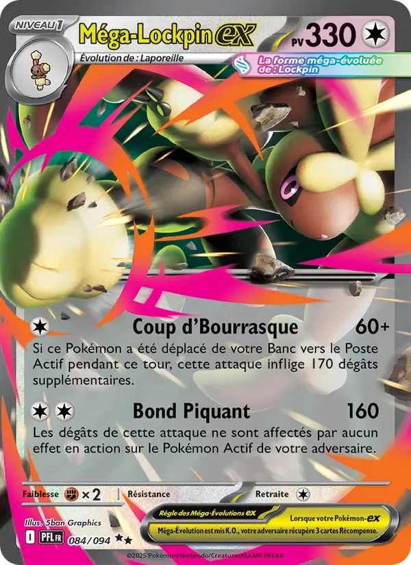 Méga-Lockpin-ex — Flammes Fantasmagoriques 84 French Pokémon card