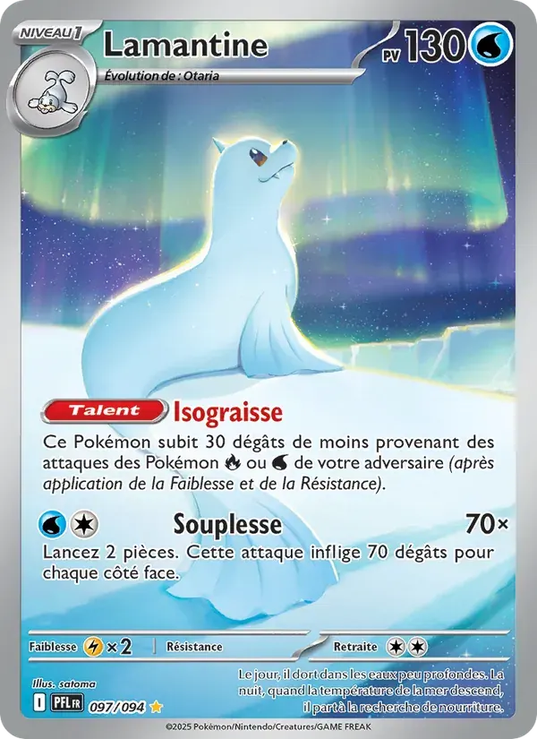 Lamantine — Flammes Fantasmagoriques 97 French Pokémon card