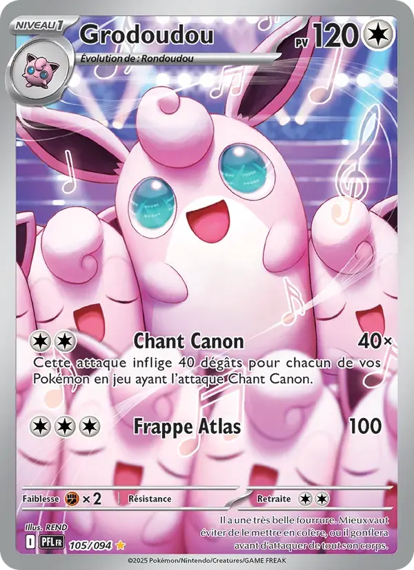 Grodoudou — Flammes Fantasmagoriques 105 French Pokémon card