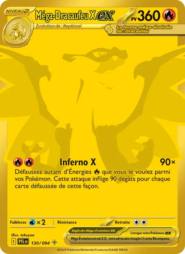 Méga-Dracaufeu X-ex — Flammes Fantasmagoriques 130 French Pokémon card