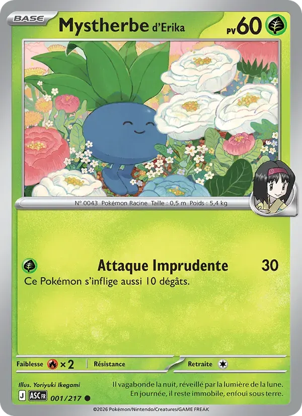 Mystherbe d'Erika — Héros Transcendants 1 French Pokémon card