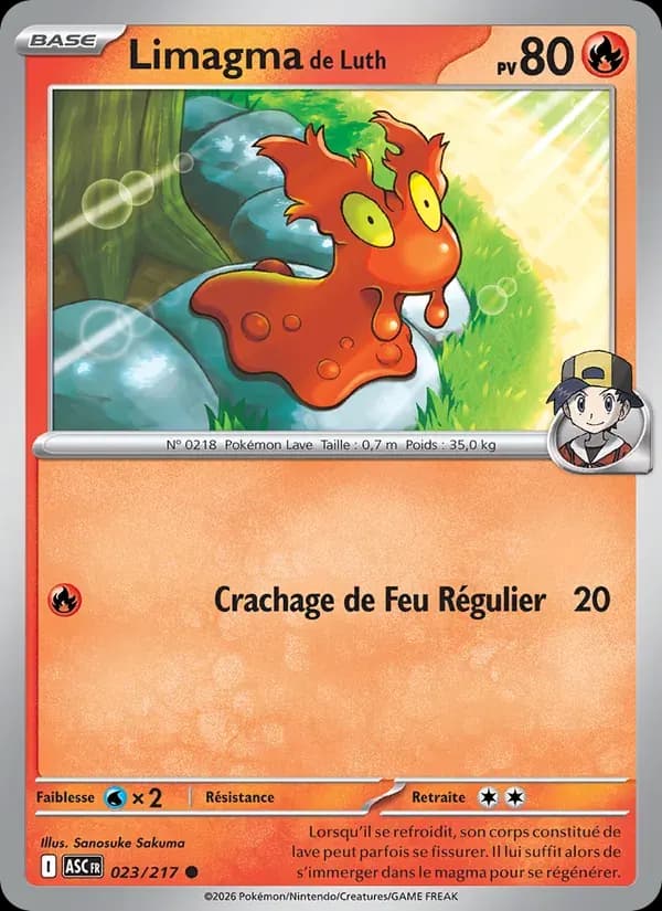 Limagma de Luth — Héros Transcendants 23 French Pokémon card