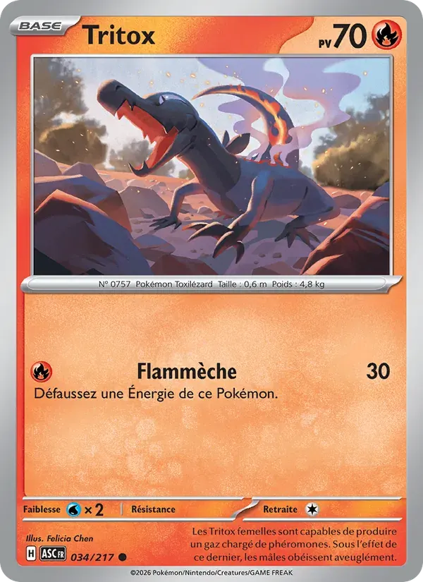 Tritox — Héros Transcendants 34 French Pokémon card