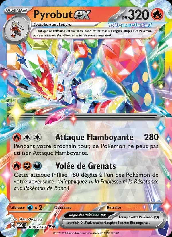 Pyrobut-ex — Héros Transcendants 38 French Pokémon card