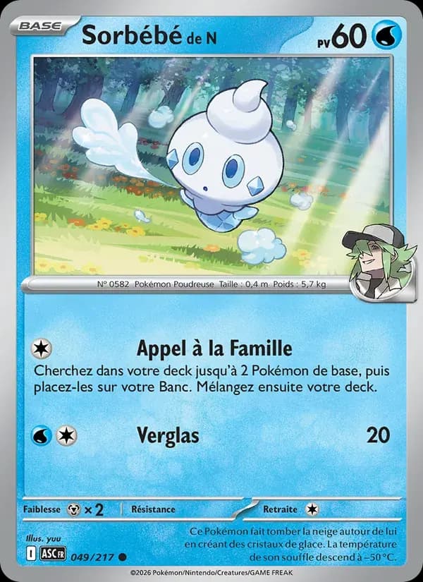 Sorbébé de N — Héros Transcendants 49 French Pokémon card