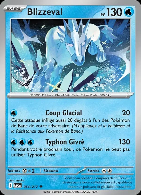 Blizzeval — Héros Transcendants 54 French Pokémon card