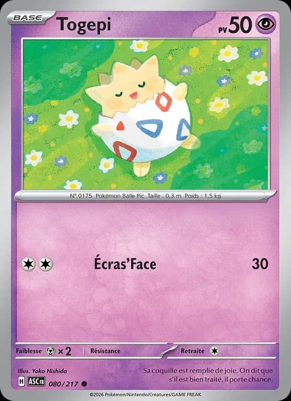 Togepi — Héros Transcendants 80 French Pokémon card