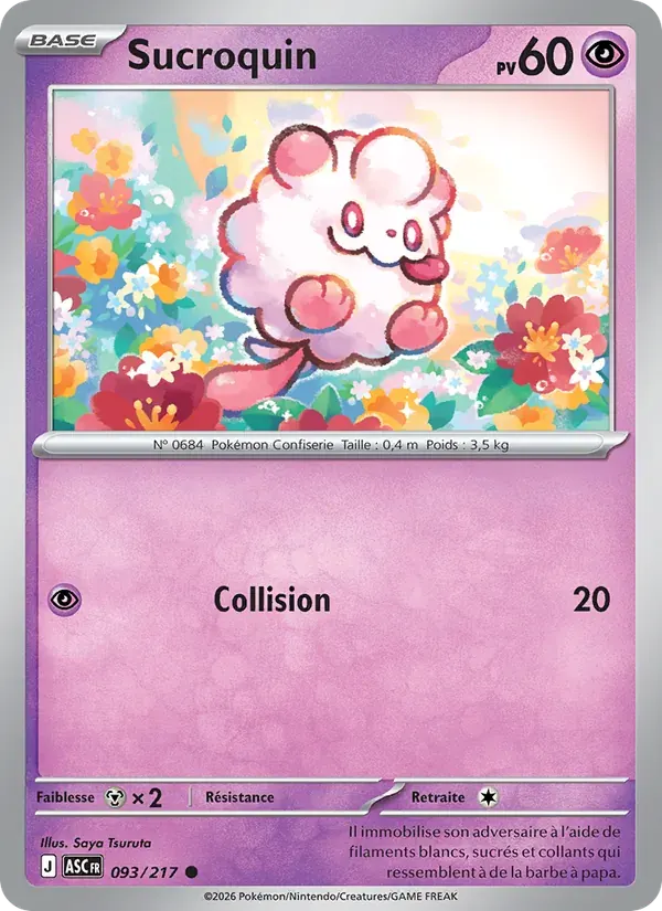 Sucroquin — Héros Transcendants 93 French Pokémon card