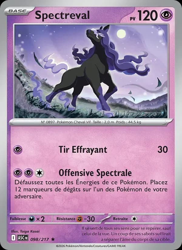Spectreval — Héros Transcendants 98 French Pokémon card