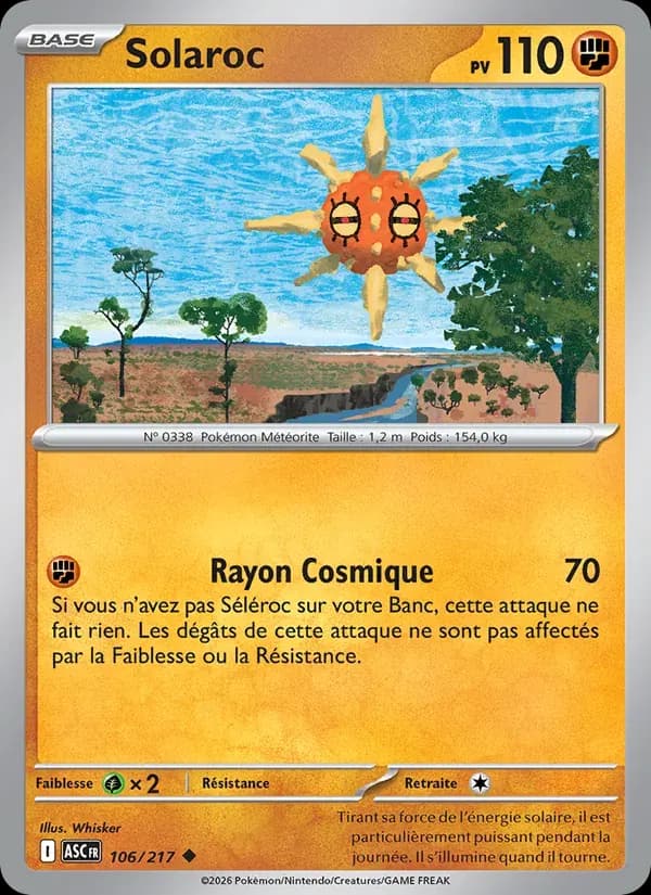 Solaroc — Héros Transcendants 106 French Pokémon card