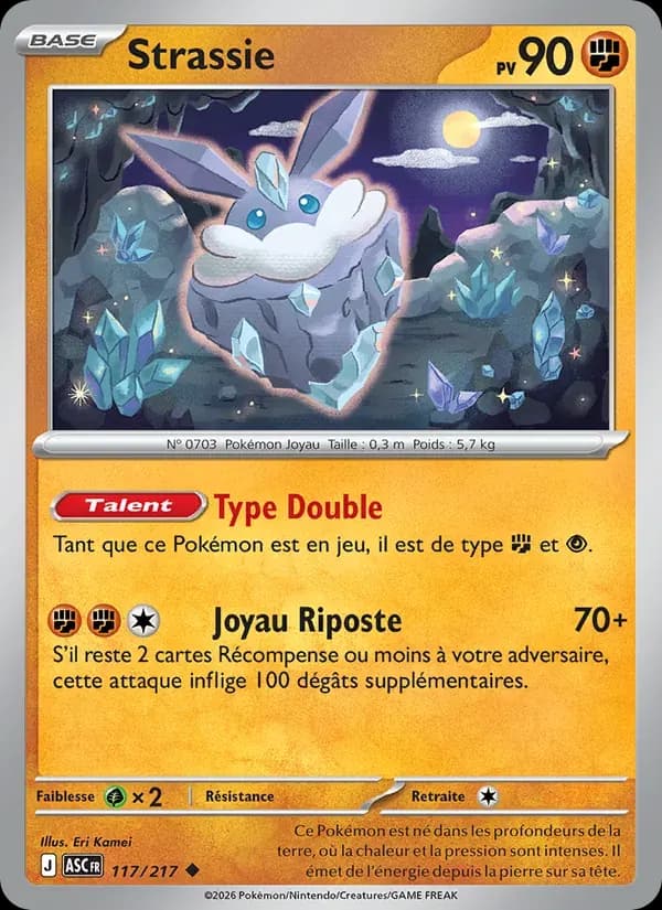 Strassie — Héros Transcendants 117 French Pokémon card