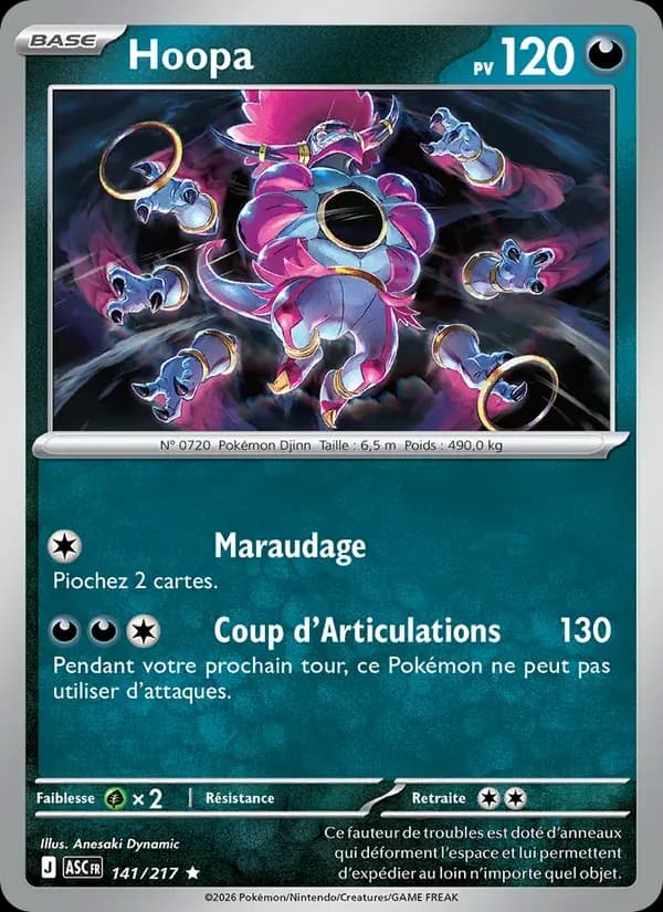 Hoopa — Héros Transcendants 141 French Pokémon card