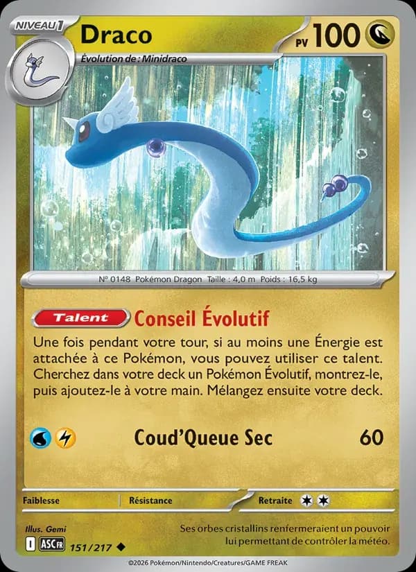 Draco — Héros Transcendants 151 French Pokémon card