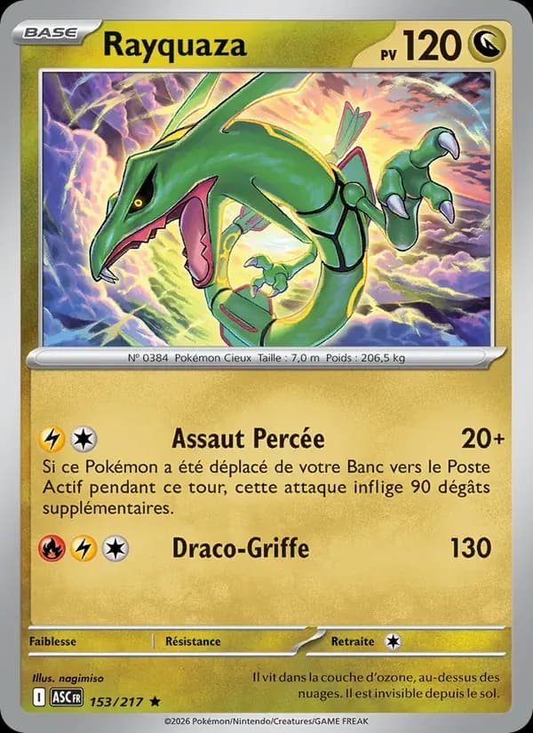 Rayquaza — Héros Transcendants 153 French Pokémon card