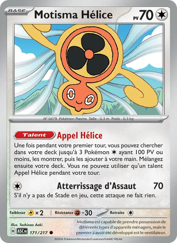 Motisma Hélice — Héros Transcendants 171 French Pokémon card