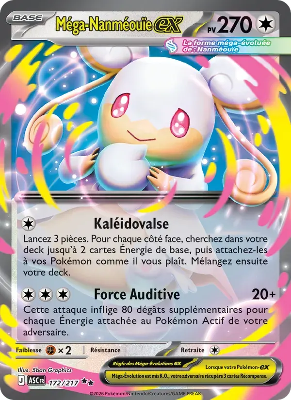 Méga-Nanméouïe-ex — Héros Transcendants 172 French Pokémon card