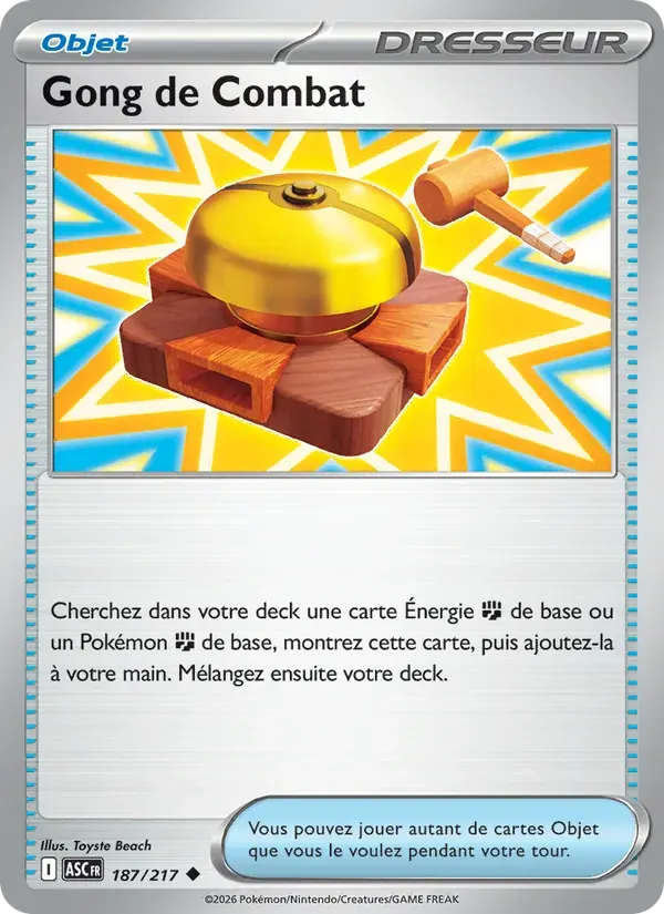 Gong de Combat — Héros Transcendants 187 French Pokémon card