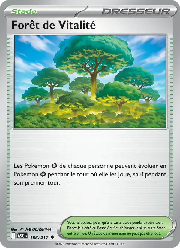 Forêt de Vitalité — Héros Transcendants 188 French Pokémon card