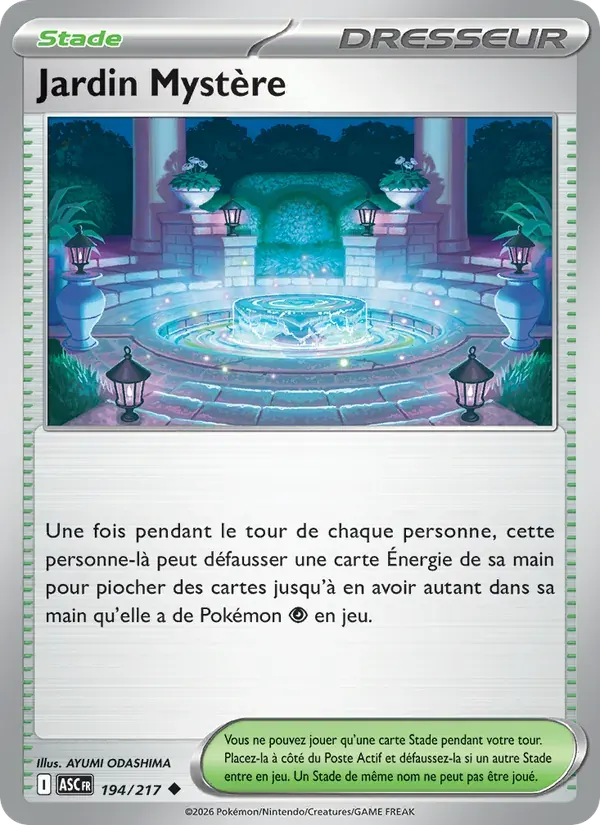 Jardin Mystère — Héros Transcendants 194 French Pokémon card