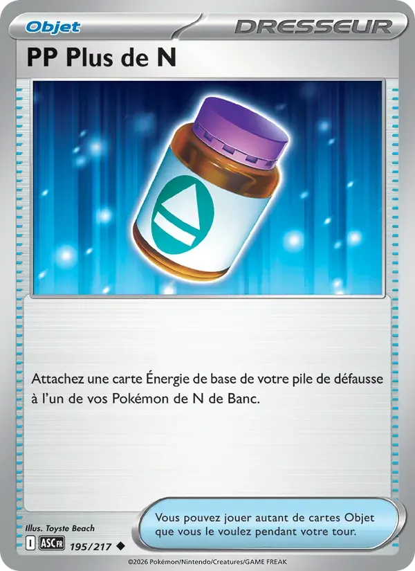PP Plus de N — Héros Transcendants 195 French Pokémon card