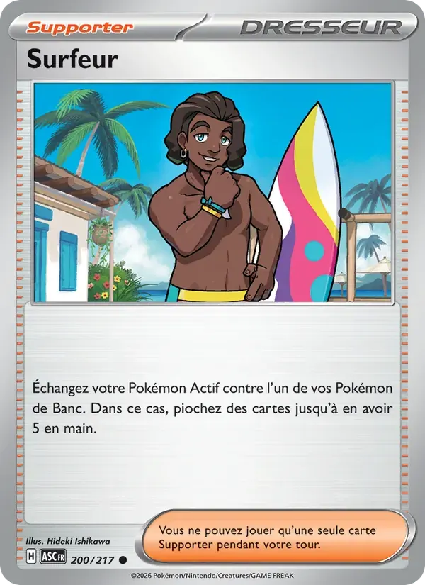 Surfeur — Héros Transcendants 200 French Pokémon card