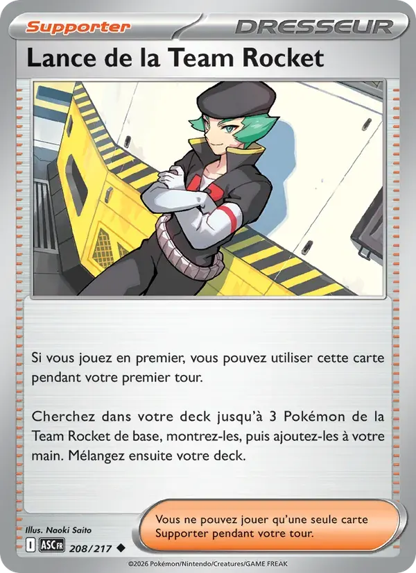 Lance de la Team Rocket — Héros Transcendants 208 French Pokémon card