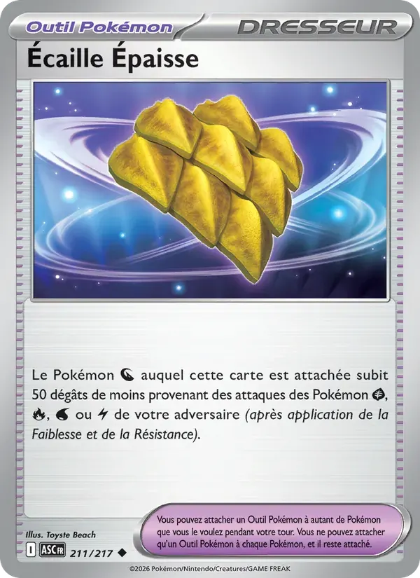 Écaille Épaisse — Héros Transcendants 211 French Pokémon card