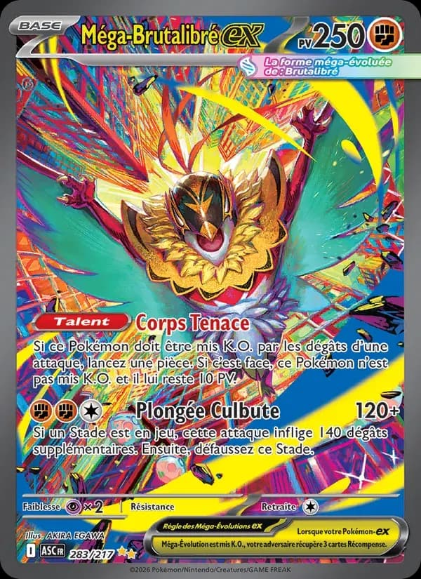 Méga-Brutalibré-ex — Héros Transcendants 283 French Pokémon card