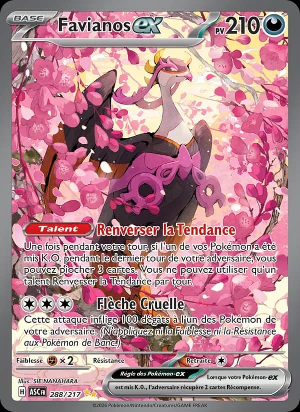 Favianos-ex — Héros Transcendants 288 French Pokémon card