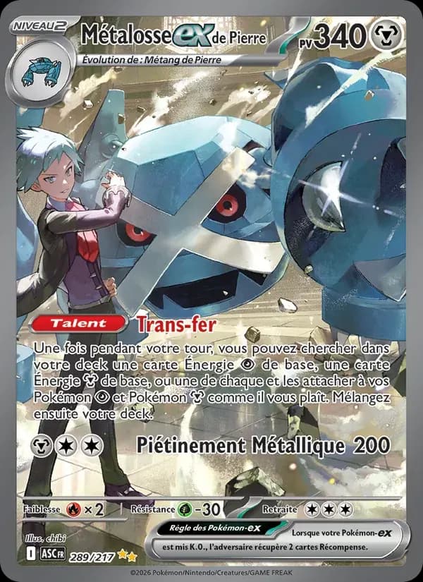 Métalosse-ex de Pierre — Héros Transcendants 289 French Pokémon card
