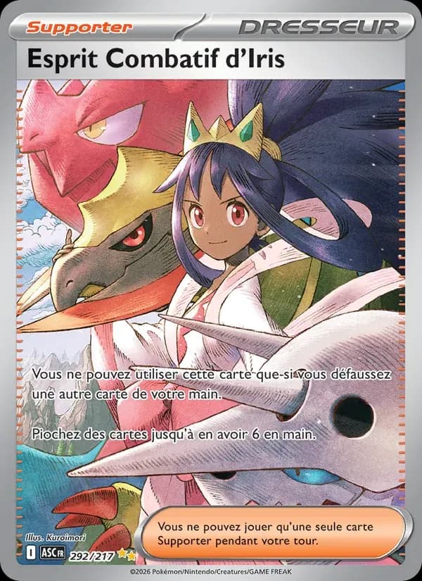 Esprit Combatif d'Iris — Héros Transcendants 292 French Pokémon card