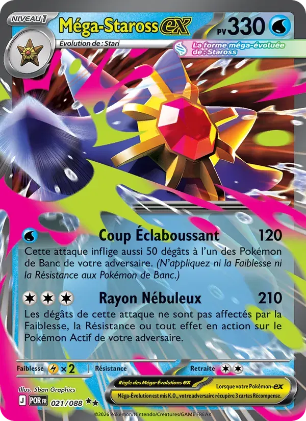 Méga-Staross-ex — Équilibre Parfait 21 French Pokémon card
