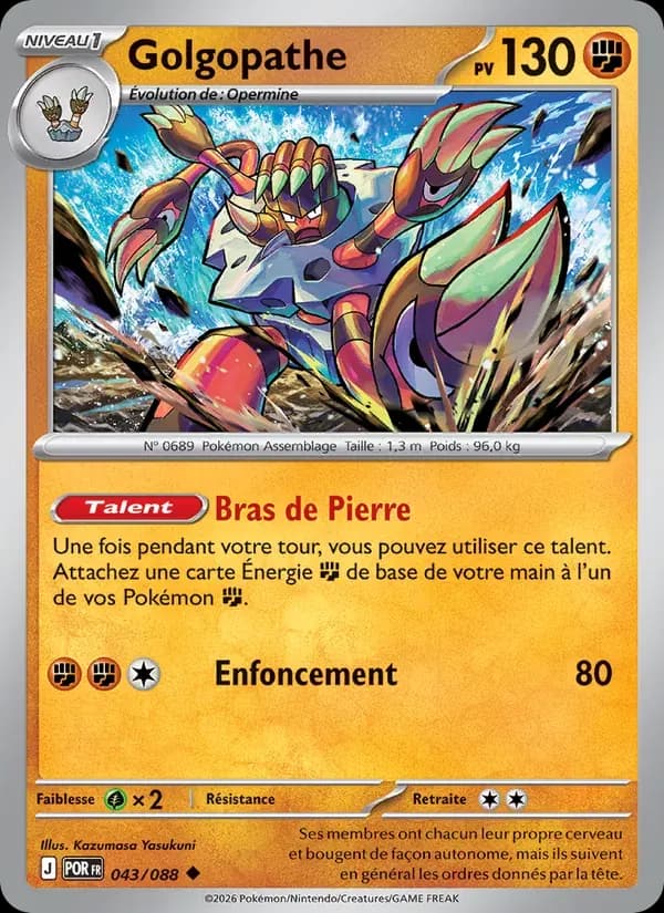 Golgopathe — Équilibre Parfait 43 French Pokémon card
