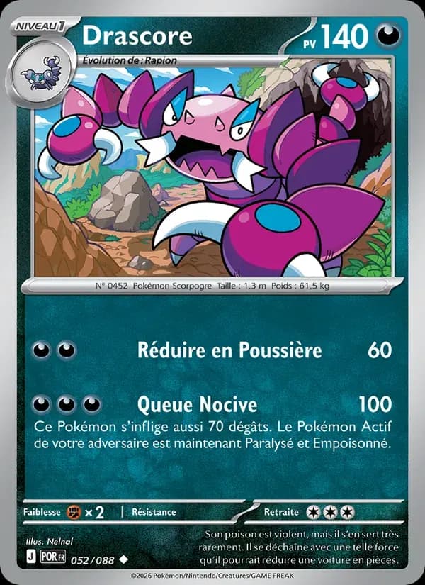 Drascore — Équilibre Parfait 52 French Pokémon card