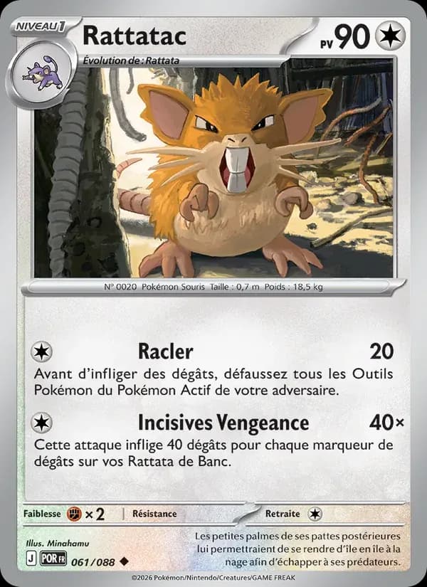 Rattatac — Équilibre Parfait 61 French Pokémon card