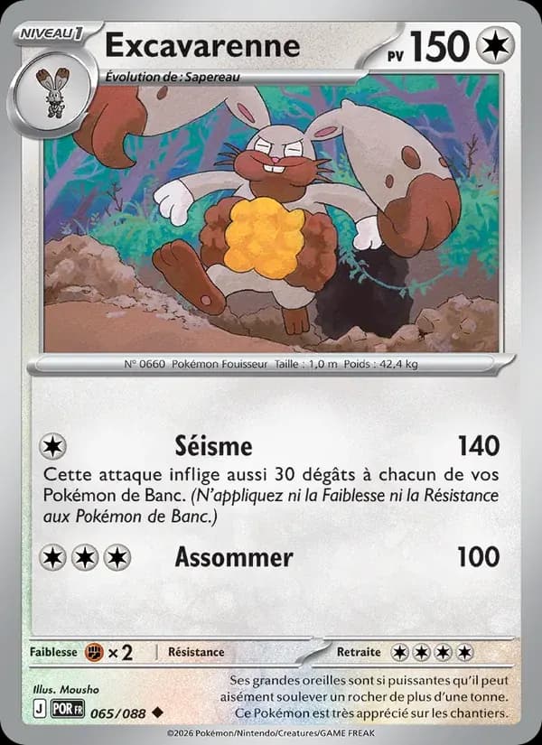 Excavarenne — Équilibre Parfait 65 French Pokémon card