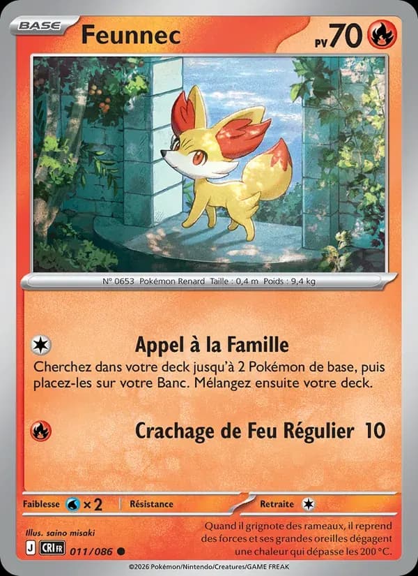 Feunnec — Chaos Ascendant 11 French Pokémon card