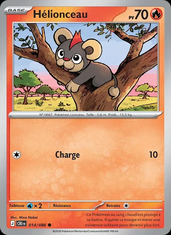 Hélionceau — Chaos Ascendant 14 French Pokémon card
