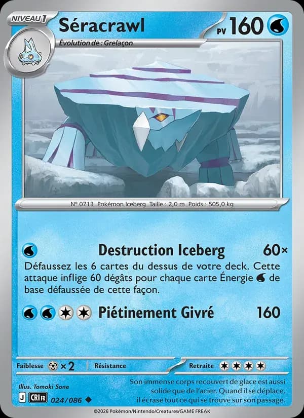 Séracrawl — Chaos Ascendant 24 French Pokémon card