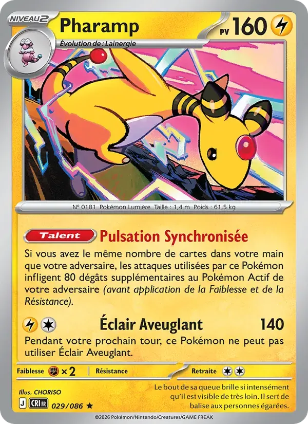 Pharamp — Chaos Ascendant 29 French Pokémon card