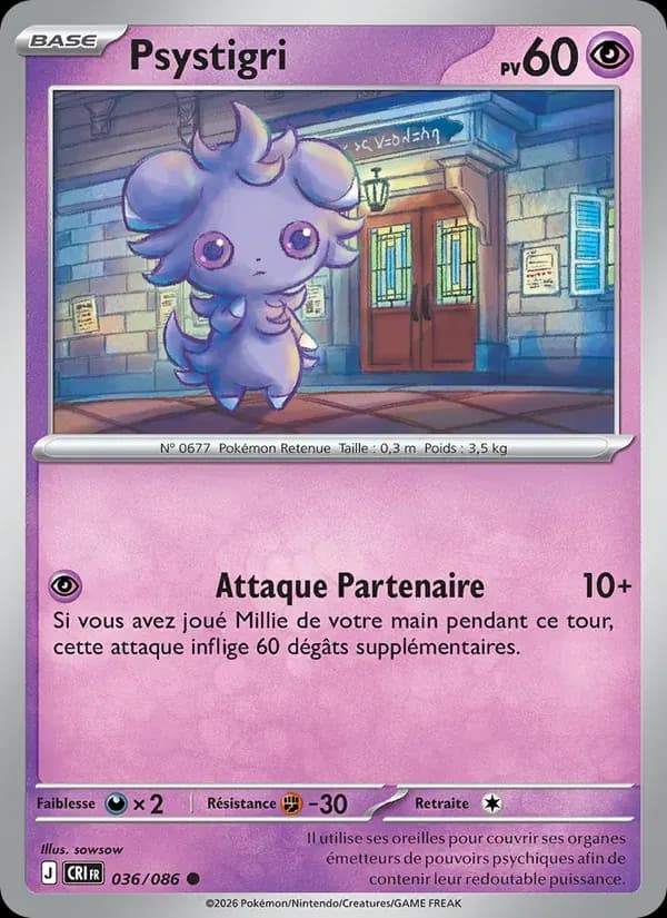 Psystigri — Chaos Ascendant 36 French Pokémon card