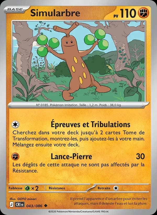 Simularbre — Chaos Ascendant 43 French Pokémon card