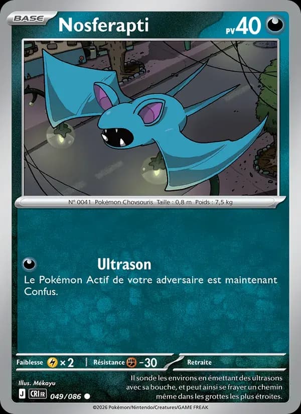 Nosferapti — Chaos Ascendant 49 French Pokémon card