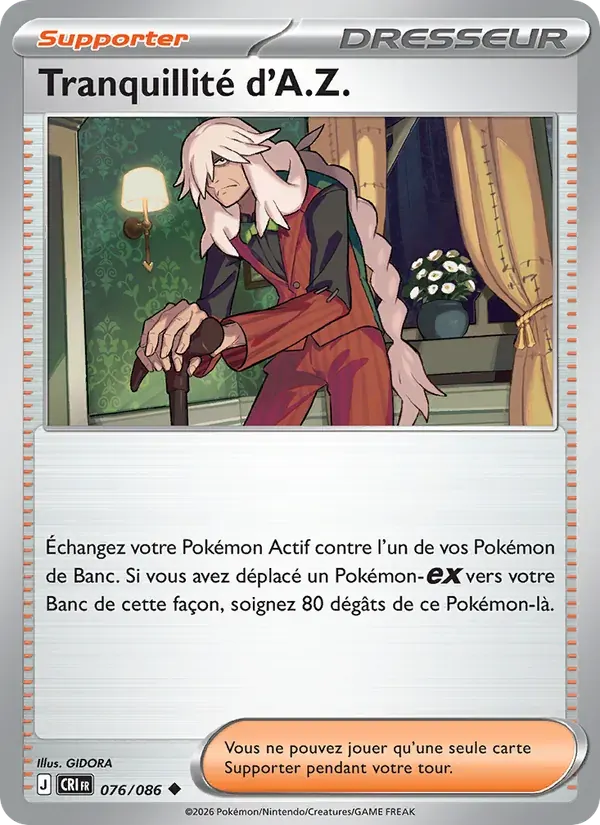 Tranquillité d'A.Z. — Chaos Ascendant 76 French Pokémon card