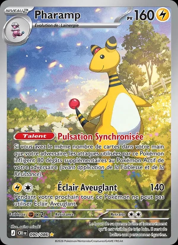 Pharamp — Chaos Ascendant 90 French Pokémon card