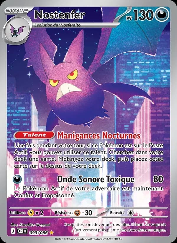 Nostenfer — Chaos Ascendant 93 French Pokémon card