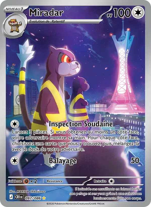 Miradar — Chaos Ascendant 97 French Pokémon card