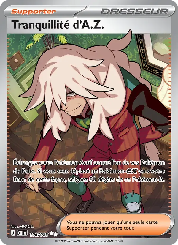 Tranquillité d'A.Z. — Chaos Ascendant 106 French Pokémon card